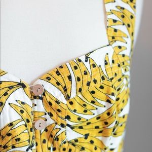 Farm Rio Spotted Bananas Mini Dress Large L 10
